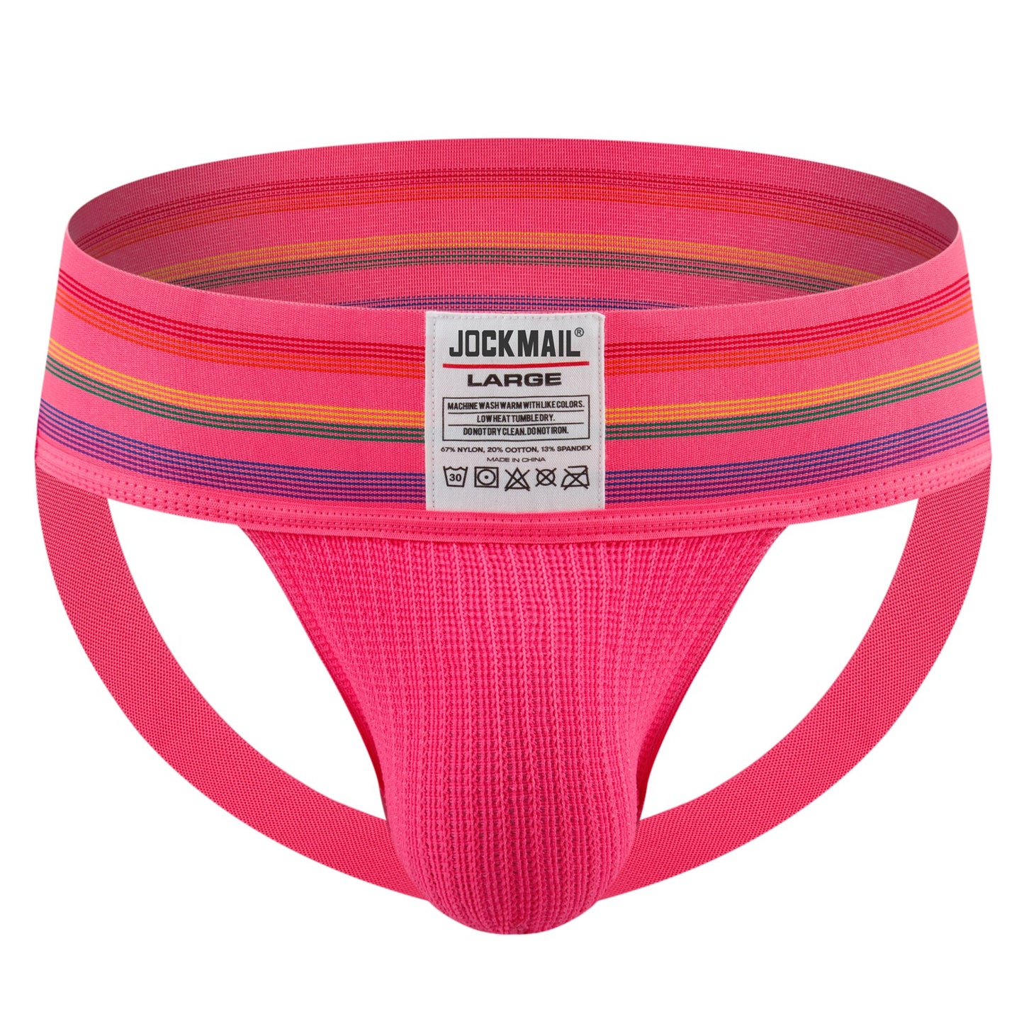 Men's T-back Wide Belt Breathable Rainbow