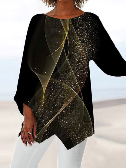 Butterfly Flying Digital Printing Women's Long-sleeved Top