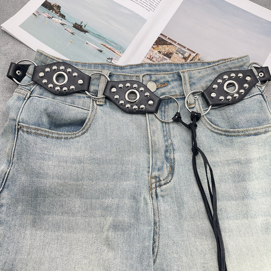 Vintage Flying Ring Design Lace-up Belt