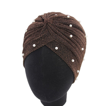 Babys-breath Pearl Womens Headscarf Cap
