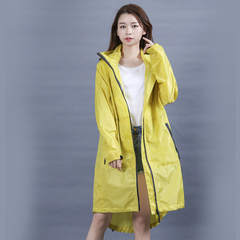 Couple Raincoat Walking Trendy Long Waterproof