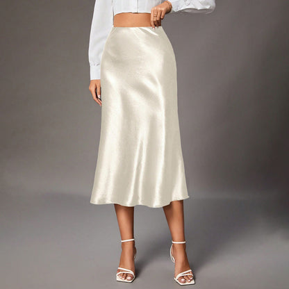 High-Grade Small Artificial Silk European And American Skirt