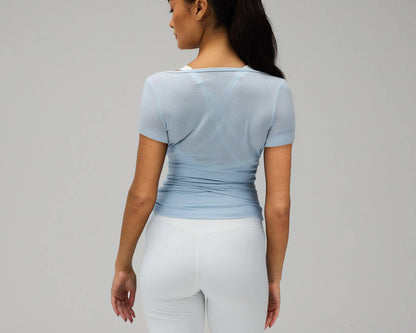 Slim-fit Short-sleeved Sports Blouse Running Training Tight