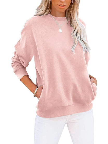 Women's Fashion Casual Round Neck Sports Long-sleeved Top