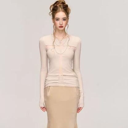 Fashion Long Sleeve Bottoming Shirt For Women