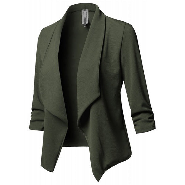 Pleated Solid Color Suit