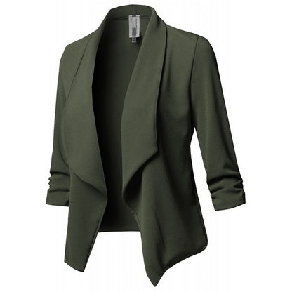 Pleated Solid Color Suit