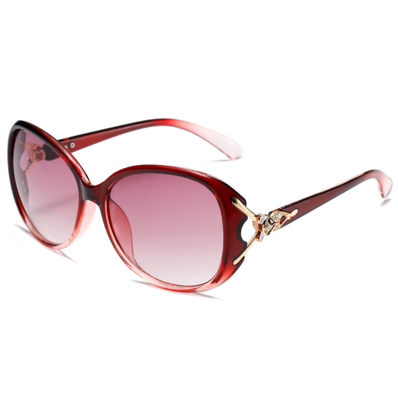 Diamond Metal Hinge Fox Head Women's Fashion Sunglasses