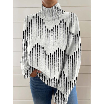 New Christmas Abstract Printing Casual Top