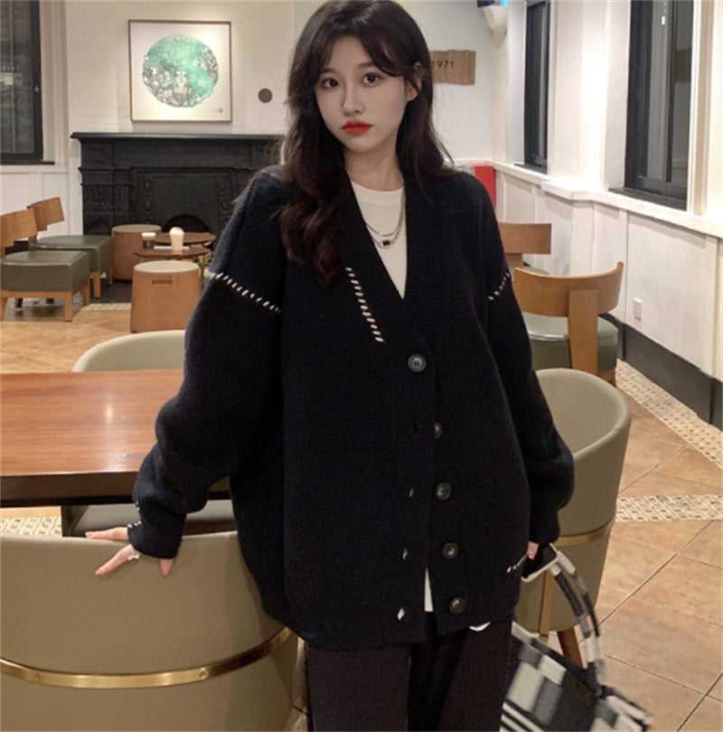 Lazy Wind Sweater Loose Niche Cardigan Coat