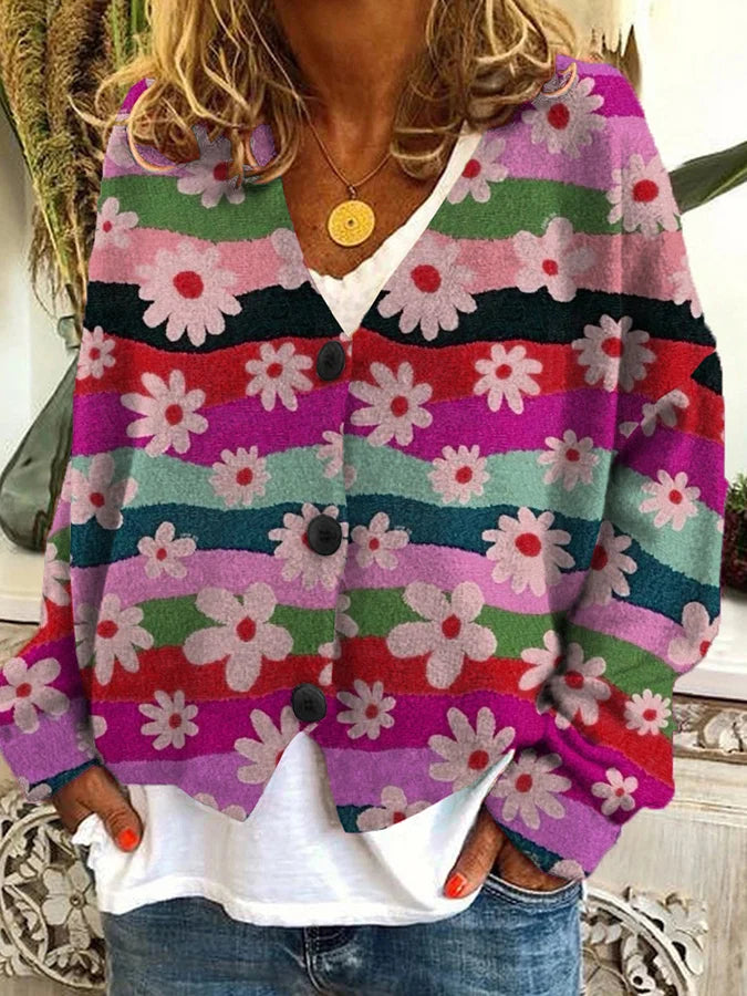 Women's Fashion Printed Casual Jacket
