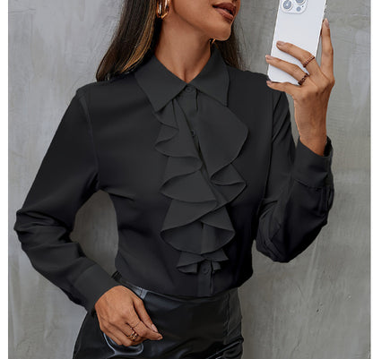 Women's Professional Lace Shirt Women's Chiffon Shirt