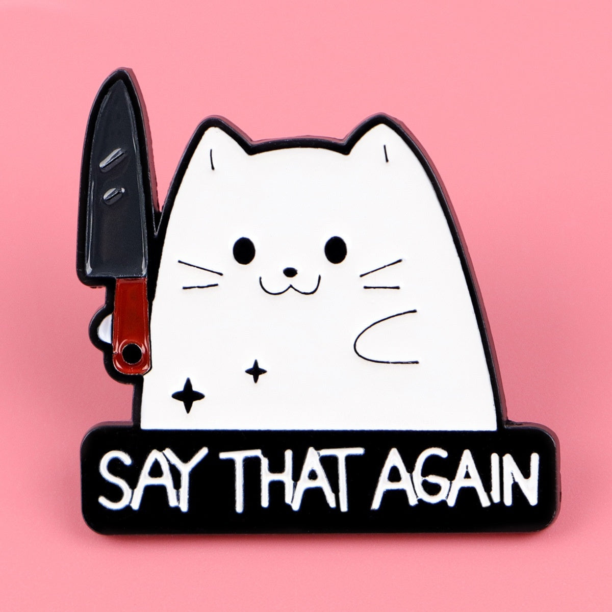 Cat Mi Quotes Brooch Badge For Clothing And Backpacks Stylish Accessories