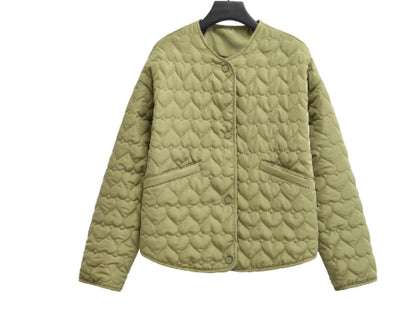 Women's Street Fashion Love Thread Cotton Coat Jacket