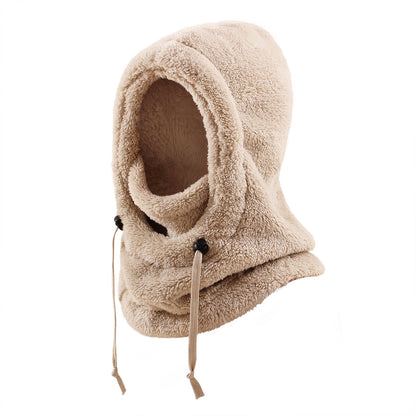 Warm Ear Protection Scarf Integrated Hat For Winter Thickened