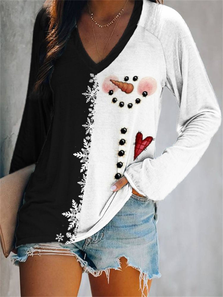 Gradient Color Color Matching Casual Long Sleeve