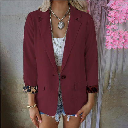 Long Sleeved Cardigan Casual Suit Coat Women