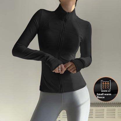New UV-proof Yoga Clothes Stand-up Collar Slim Fit Coat