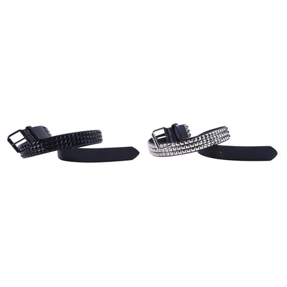 Hollow Rivet Belt PU Waistband Temperament Men And Women