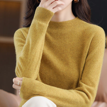 Women's Fashion Half Turtleneck Seamless Sweater