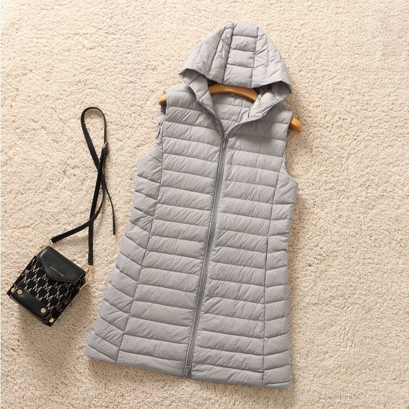 Fall Winter Hooded Korean Lightweight Down Jacket