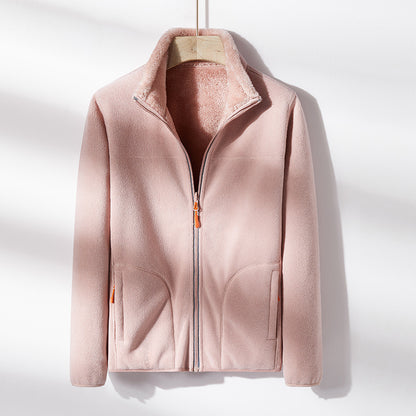 Fashion Outdoor Polar Fleece Double-sided Coral Fleece Jacket