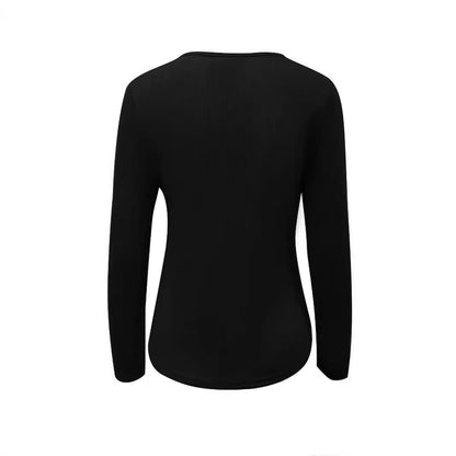 Knitted Slim-fit Long-sleeved Pullover Zipper Top