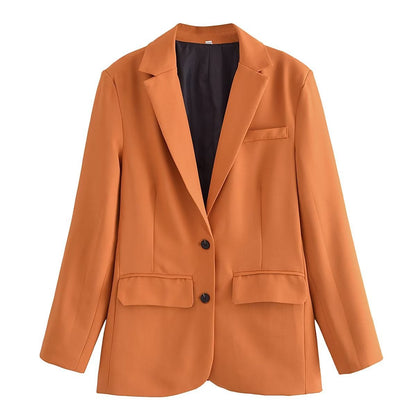 Autumn And Winter New European And American Style Fashion Single-breasted Suit Jacket For Women