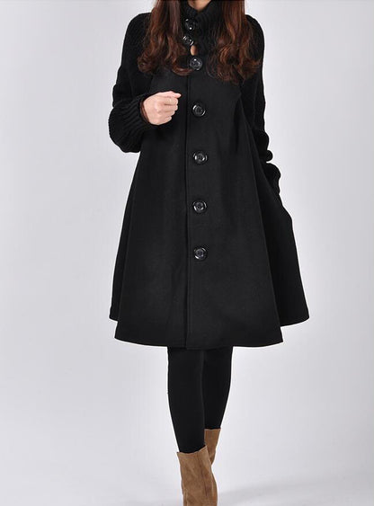 Winter Plus Size Women's Mid-length Loose Wool Overcoat