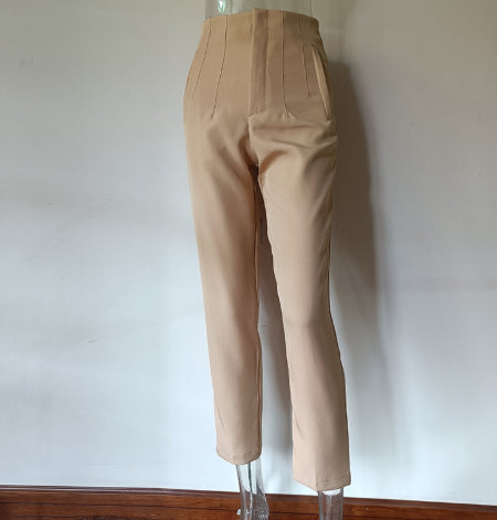 Spring Women's Fashion Seven Color Pendant High Waist Straight Harem Casual Suit Pants