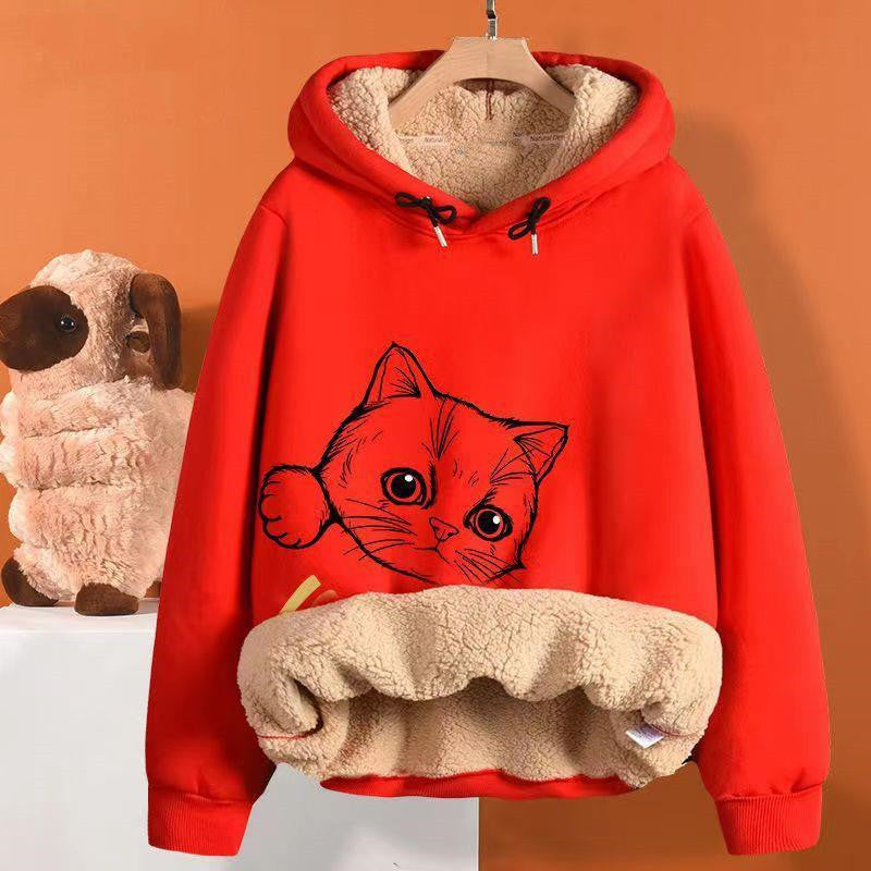 Men's And Women's Fashion Loose Lambswool Padded And Thickened Sweater