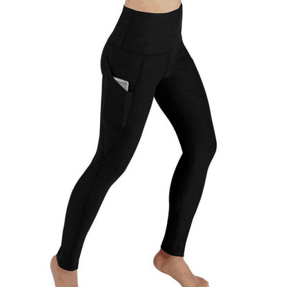 High-waisted Butt-lifting Slim-fit Sports Leggings With Side Pockets