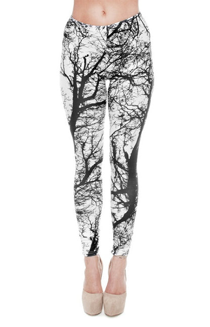 Printed thin pencil feet pants stretch big ladies yoga pants leggings