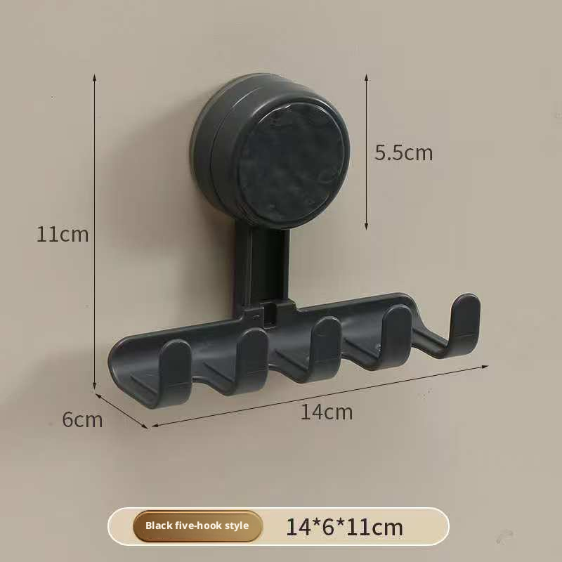 Sucker Hook-Five Hook Model-Length 14cm-White-1 piece