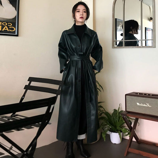 PU leather windbreaker motorcycle jacket coat