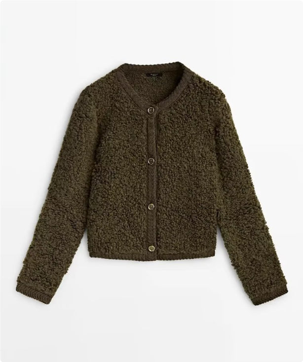 Women's Knitted Cardigan Short Woolen Coat