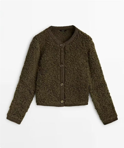 Women's Knitted Cardigan Short Woolen Coat