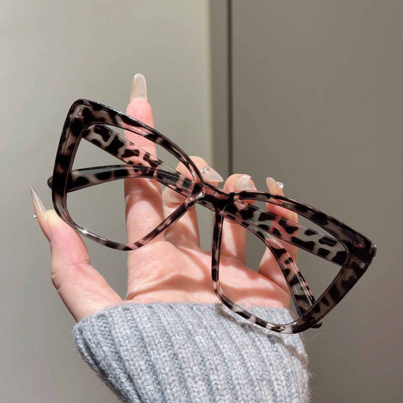 Versatile Slimming High-grade Sunglasses Large Frame Plain Glasses