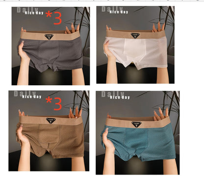 Men's Ice Silk Underwear Fashion Sport Boxer