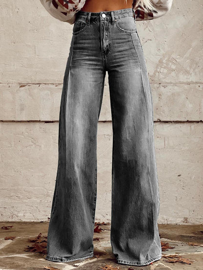 European And American Plus Size Women's Casual Pants Thin Wide Leg