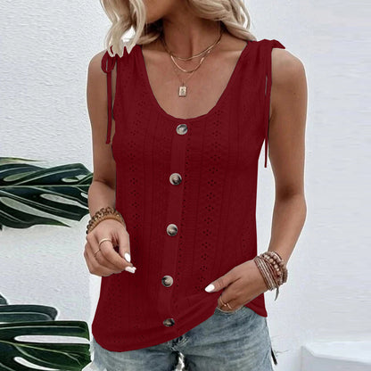 Women's Fashion Casual Solid Color U-neck Undershirt