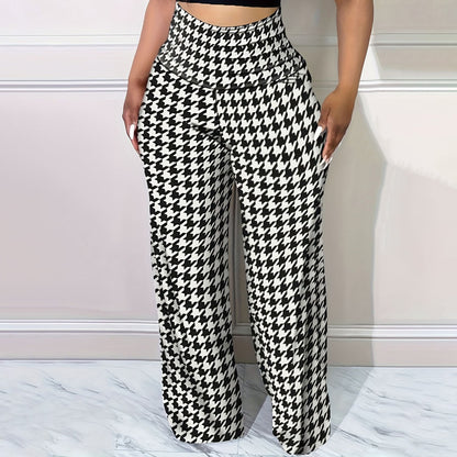 Plus Size Code High Waist Tight Straight-leg Pants