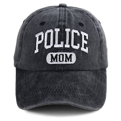 Proud Police Mama Baseball Cap Gifts, Adjustable Embroidered Wash Cotton Baseball Cap