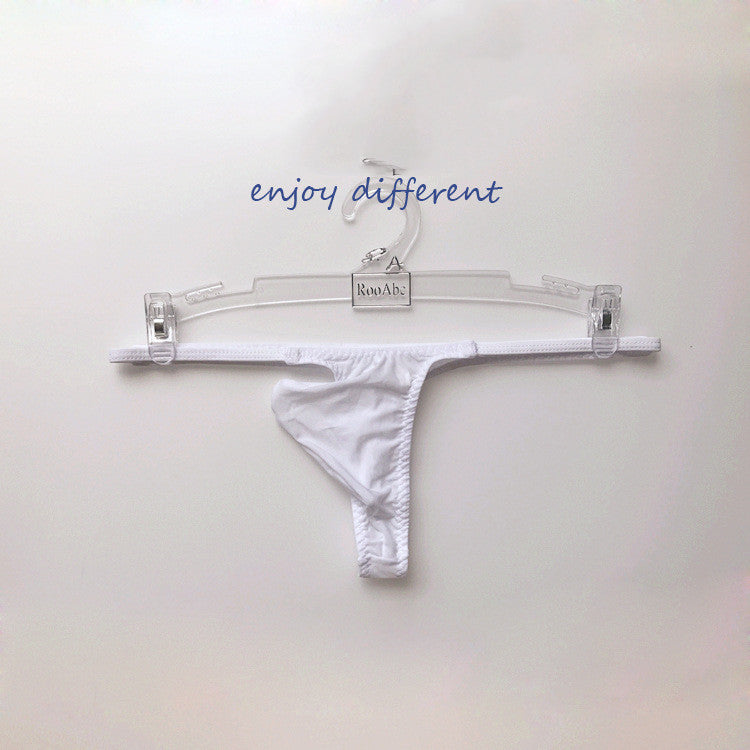 Translucent upturned thong