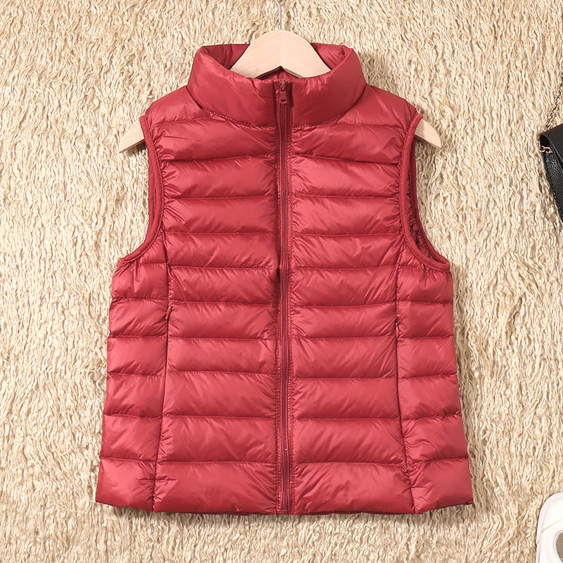 Lightweight down jacket women's Vest Short Size Large