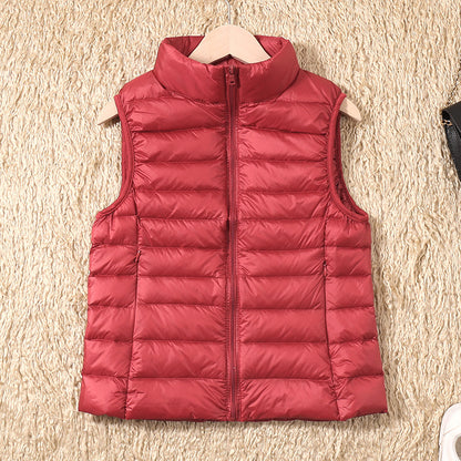 Lightweight down jacket women's Vest Short Size Large