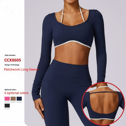 Quick-drying Beauty Back Yoga Clothing Top Long Sleeve Running Exercise T-shirt Long Sleeve Workout Clothes