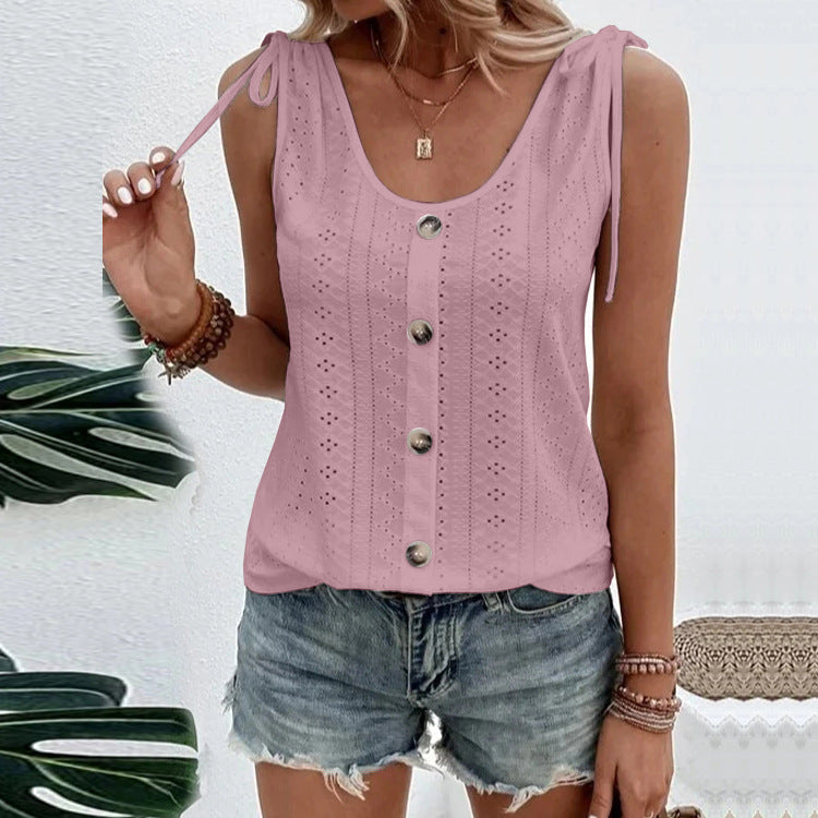 Women's Fashion Casual Solid Color U-neck Undershirt
