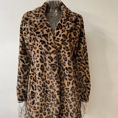 Loose Furry Coat With Pockets