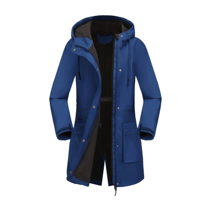 Autumn And Winter Soft Shell Jacket Women's Rain-proof Hooded Women's Raincoat
